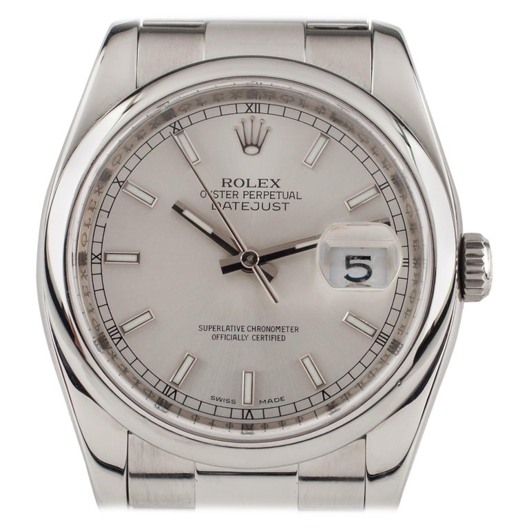 Rolex Stainless Steel Oyster Perpetual Datejust 1160 Men S Automatic Watch For Sale At 1stdibs