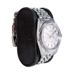 Rolex Stainless Steel Oyster Perpetual Datejust with Original Silver Dial 1970's