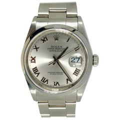Rolex Stainless Steel Oyster Perpetual Datejust Wristwatch