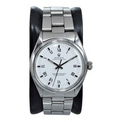 Rolex Stainless Steel Oyster Perpetual from 1975 with Factory Service Card