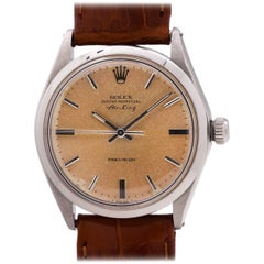 Rolex Stainless Steel Oyster Perpetual Peach Dial Self-Winding Wristwatch, c1973