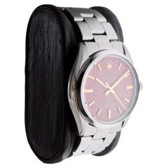 Rolex Stainless Steel Oyster Perpetual with Custom Red Dial circa 1970's