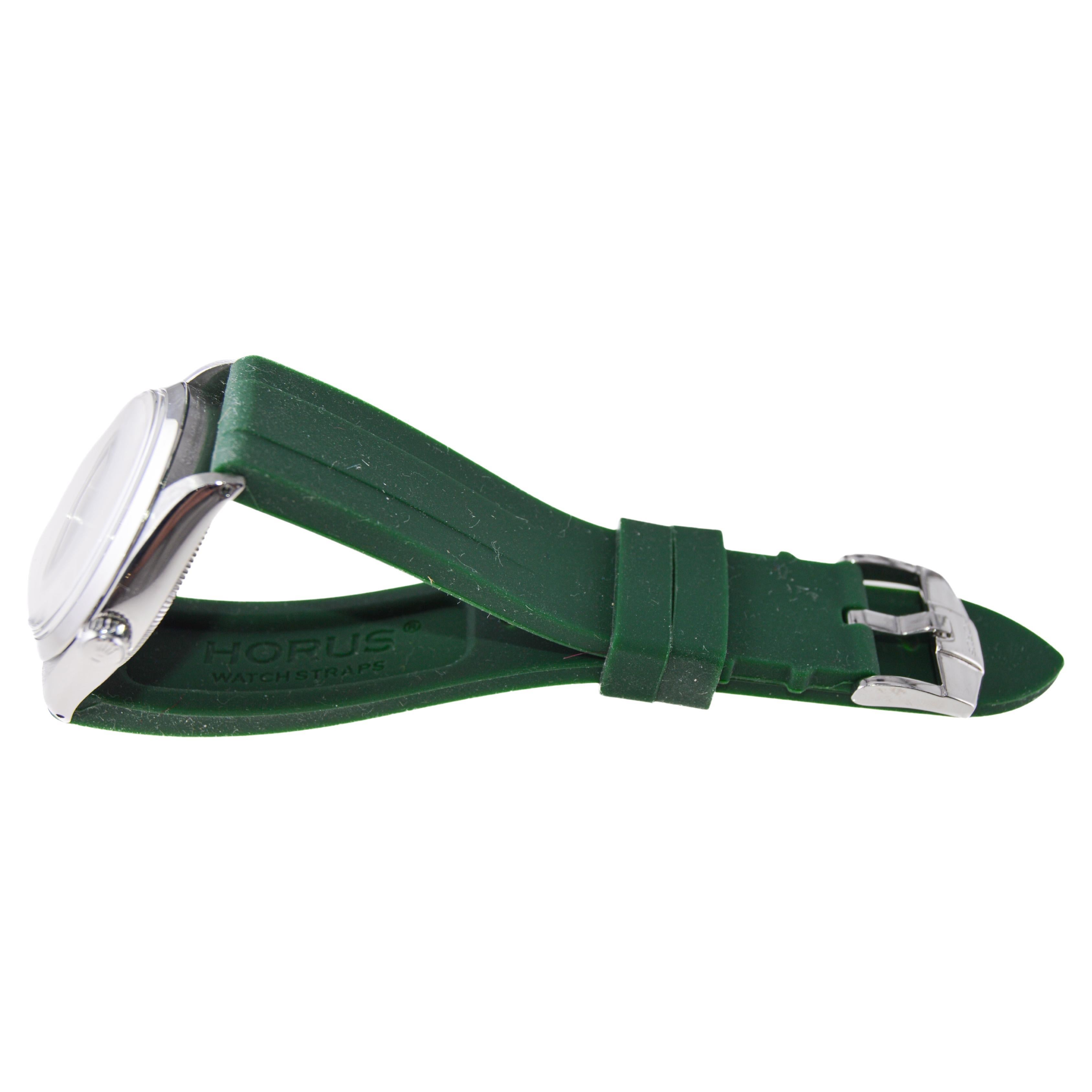 Rolex Oyster Perpetual in acciaio inossidabile con quadrante personalizzato Greene & Greene circa, anni '80 in vendita 1