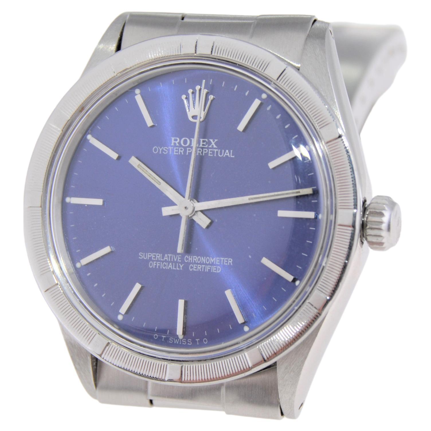 Rolex Stainless Steel Oyster Perpetual with Original Riveted Oyster Bracelet  3
