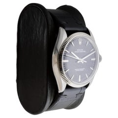 Rolex Stainless Steel Oyster Perpetual with Rare Black Dial circa, 1972