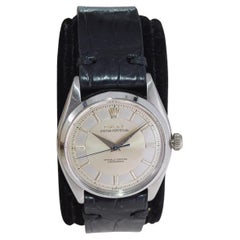 Rolex Oyster Perpetual in acciaio inossidabile con quadrante raro del 1955
