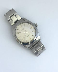 Rolex Stainless Steel Oyster Precision Linen Dial Manual Wind Wristwatch