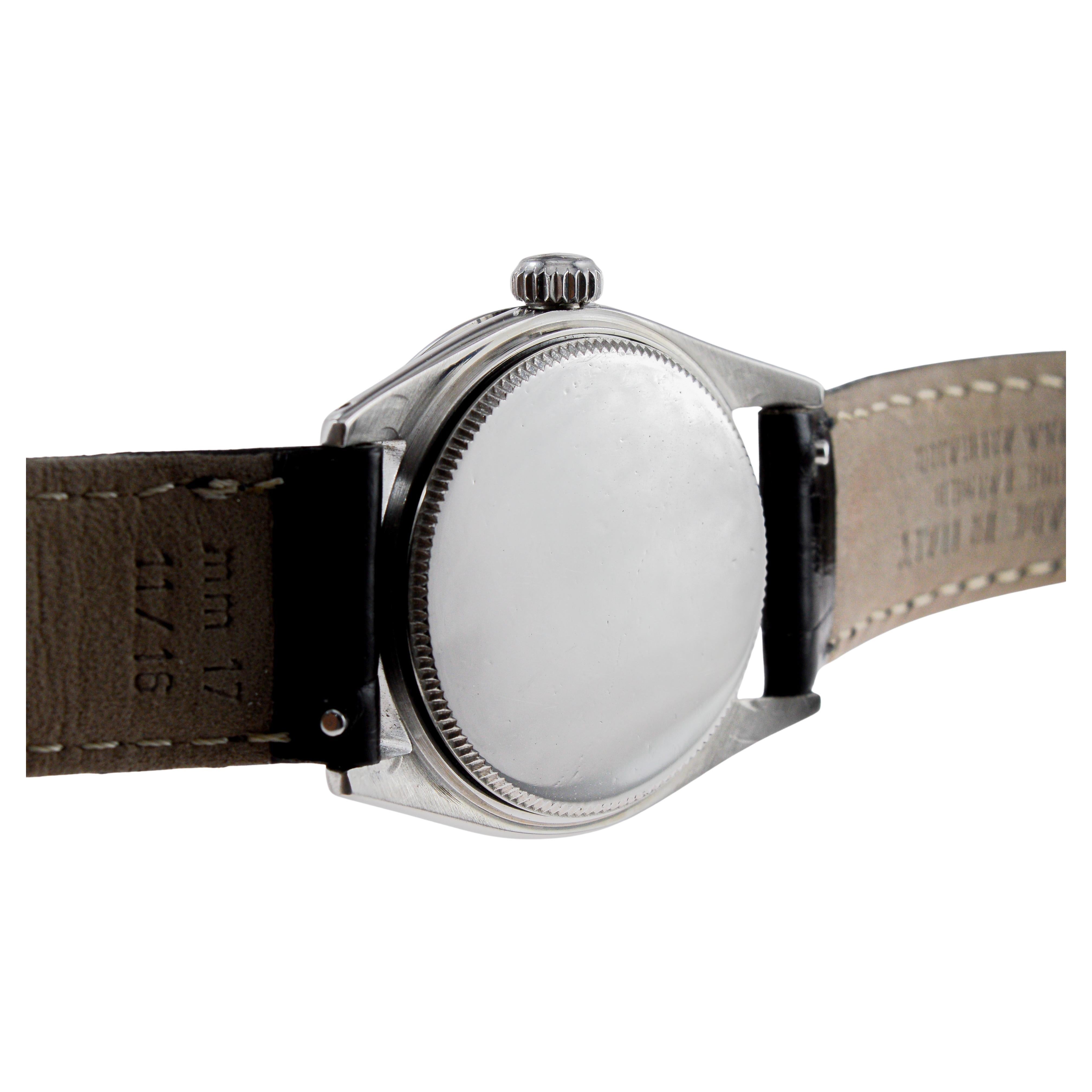 Rolex Stainless Steel Oyster Speedking Custom Lavender Dial circa 1960's 7