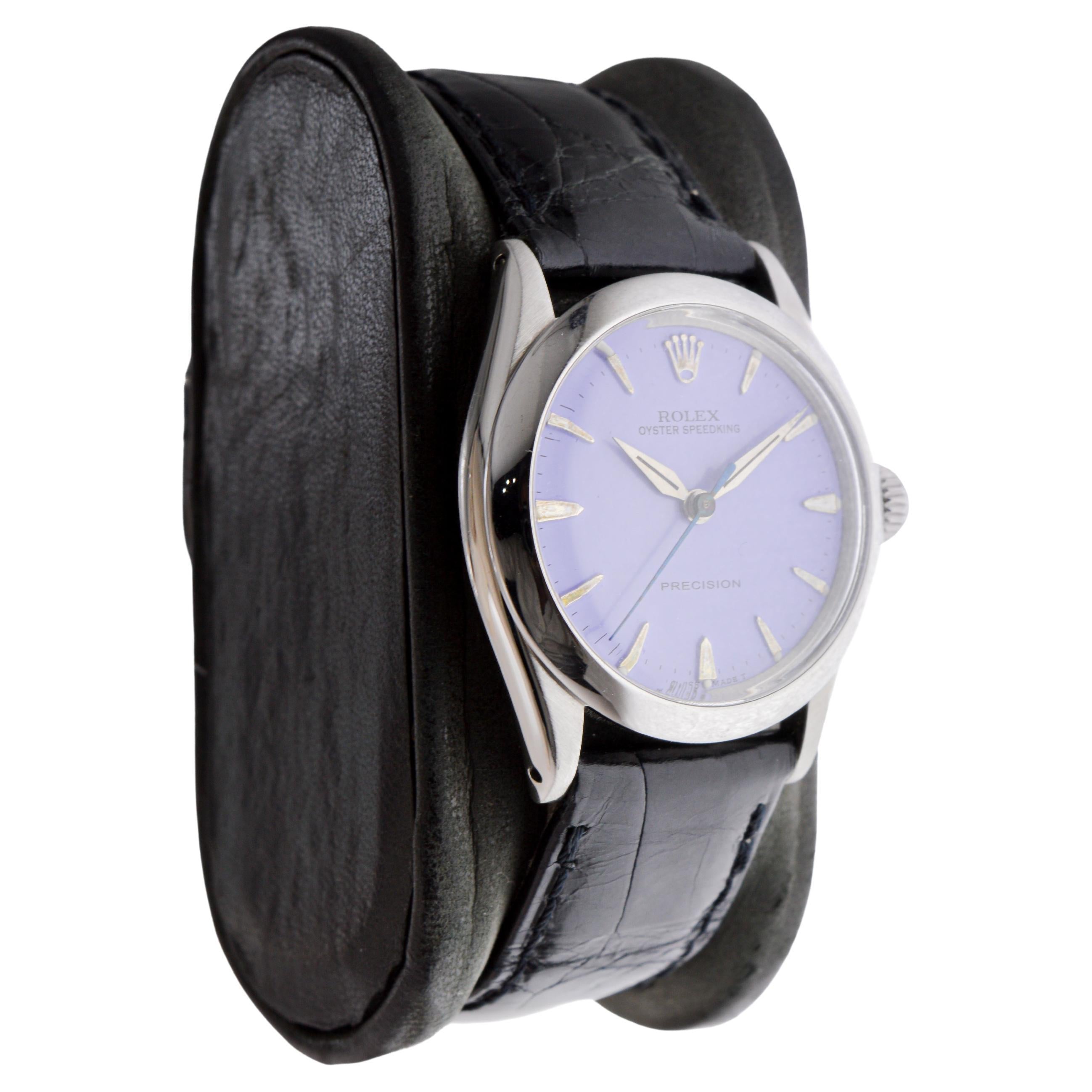 FACTORY / HOUSE: Rolex Watch Company
STYLE / REFERENCE: Oyster Speedking / Reference 6430
METAL / MATERIAL: Stainless Steel
CIRCA / YEAR: 1960's
DIMENSIONS / SIZE: Length 36mm x Diameter 31mm
MOVEMENT / CALIBER: Manual Winding / 17 Jewels 
DIAL /