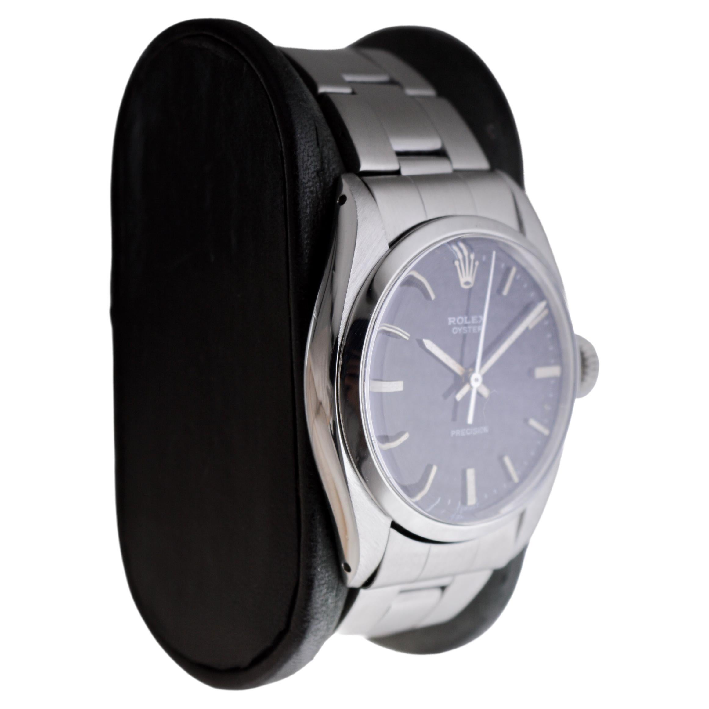 FACTORY / HOUSE: Rolex Watch Company
STYLE / REFERENCE: Oyster / Reference 6429
METAL / MATERIAL: Stainless Steel
CIRCA / YEAR: 
DIMENSIONS / SIZE: 41mm Length X 35mm Diameter
MOVEMENT / CALIBER: Manual Winding / 17 Jewels / Caliber 
DIAL / HANDS: