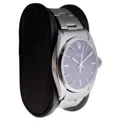 Rolex Stainless Steel Oyster with Rare Black Dial And Original Bracelet