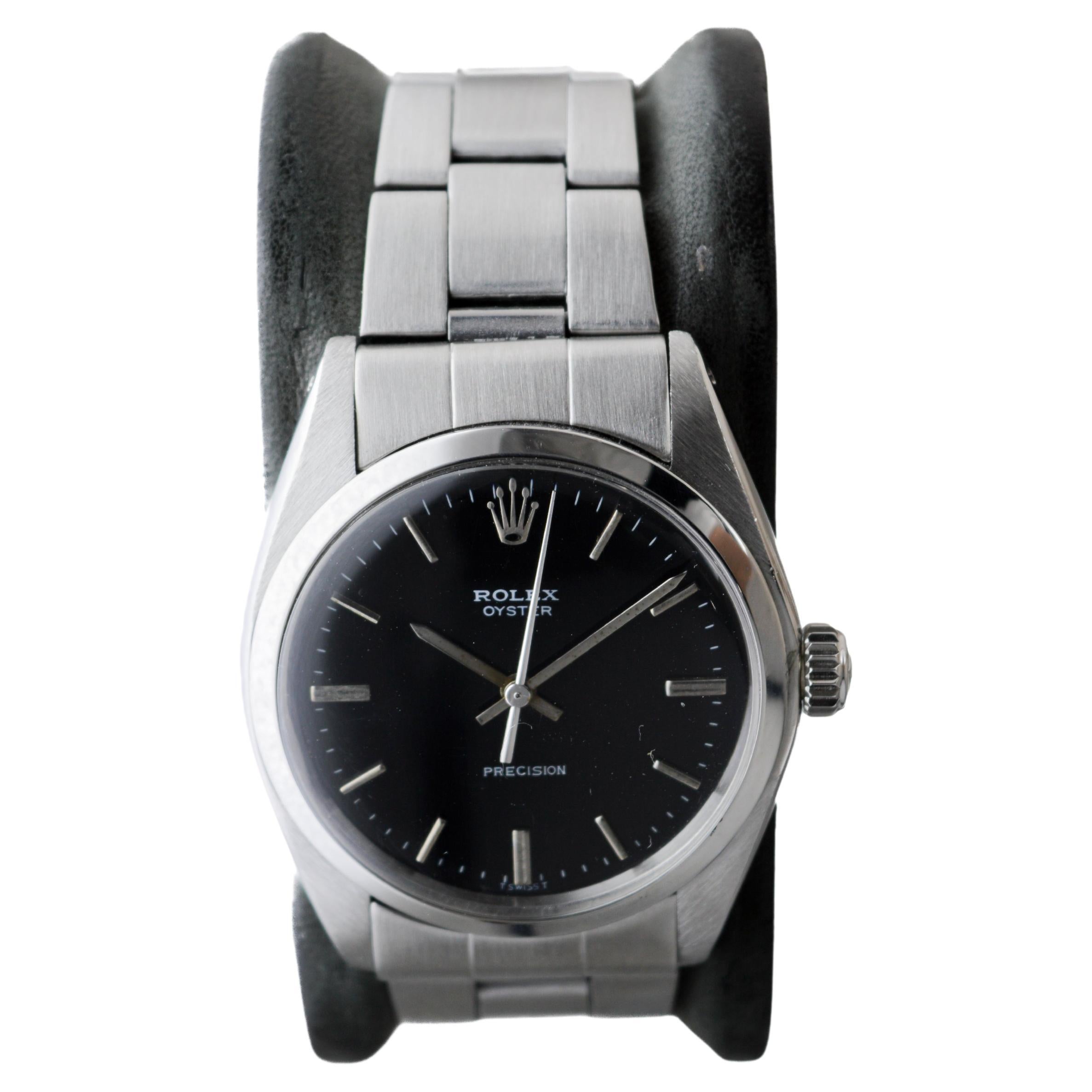 Rolex Stainless Steel Oyster with Rare Black Dial And Original Bracelet 1