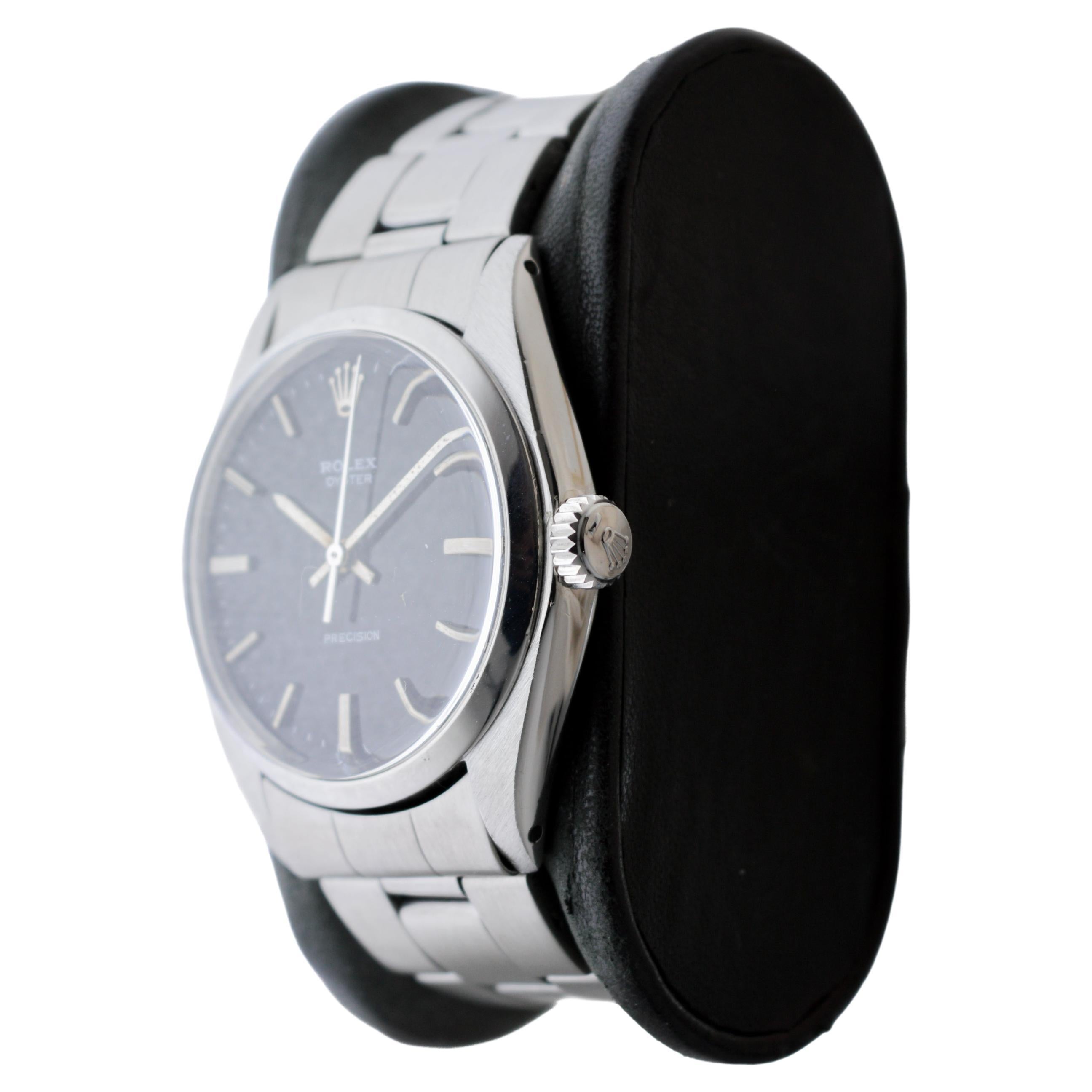 Rolex Stainless Steel Oyster with Rare Black Dial And Original Bracelet 3