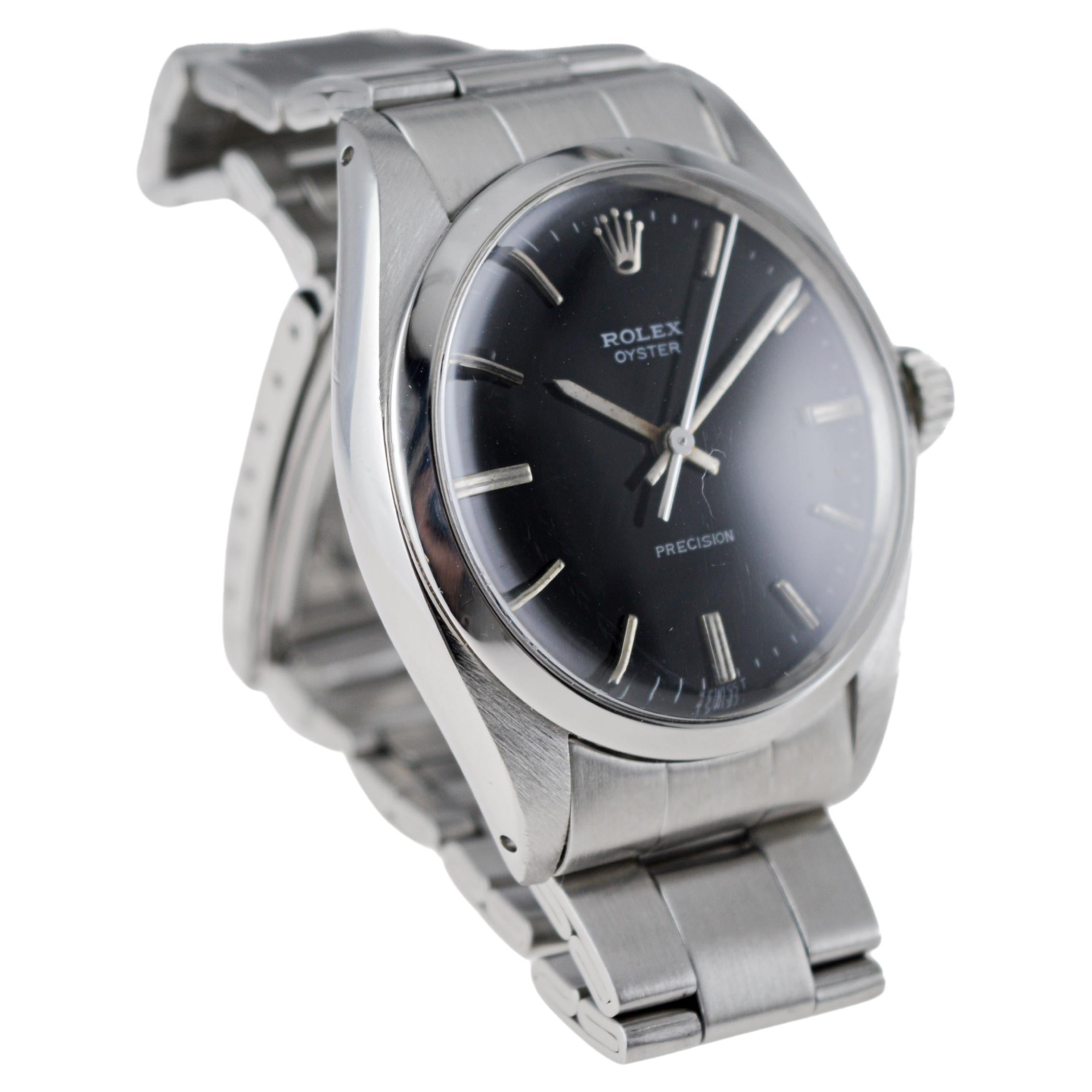 Rolex Stainless Steel Oyster with Rare Black Dial And Original Bracelet 4