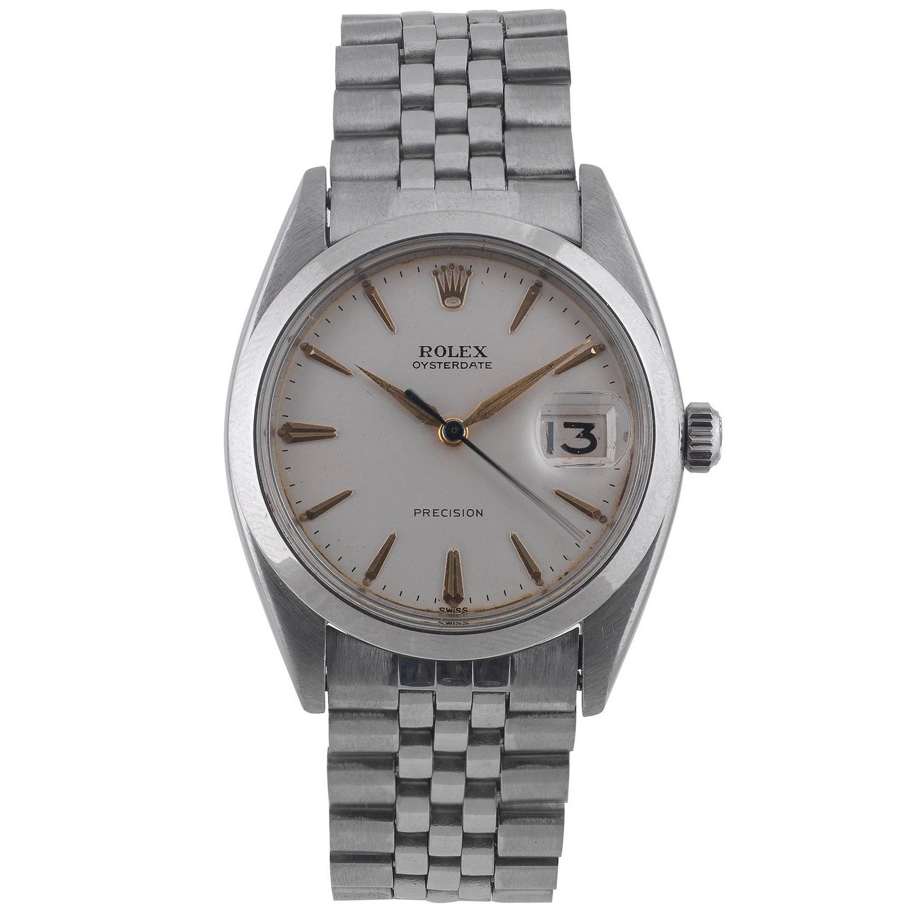 Rolex Stainless Steel Oysterdate Bracelet Manual Wristwatch, Circa 1961 Ref 6694