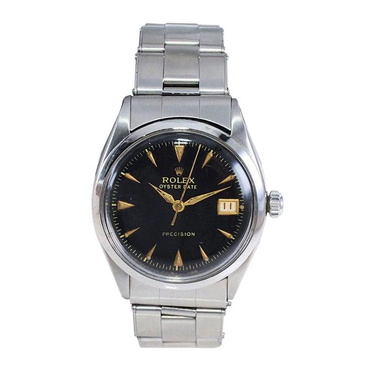 Rolex Stainless Steel Oysterdate Red and Black Date and Bracelet, from 1953