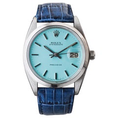 Rolex Stainless Steel Oysterdate with Custom Blue Dial circa, 1970's