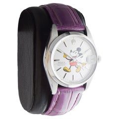 Rolex Stainless Steel Oysterdate with Custom Made "Mickey" Dial circa 1960's