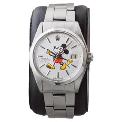 Rolex Stainless Steel Oysterdate with Custom Made "Mickey" Dial circa 1960's