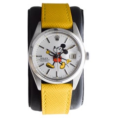 Rolex Stainless Steel Oysterdate with Custom Made "Mickey" Dial circa 1960's