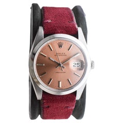 Rolex Edelstahl Oysterdate mit Fabrik Original Bronze Zifferblatt circa, 1970's
