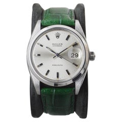 Rolex Stainless Steel Oysterdate with Factory Original Silver Dial circa, 1960
s