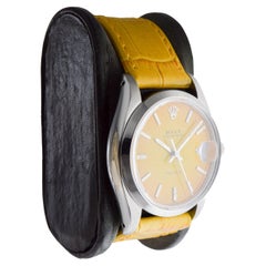 Rolex Stainless Steel Oysterdate with Yellow Vignette Dial circa, 1970's