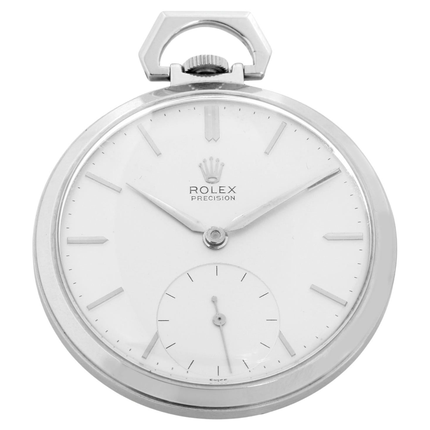 Rolex Stainless Steel  Pocket Watch Ref 3002 For Sale