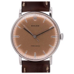 Rolex Stainless Steel Precision Dress Model manual wind wristwatch, circa 1969