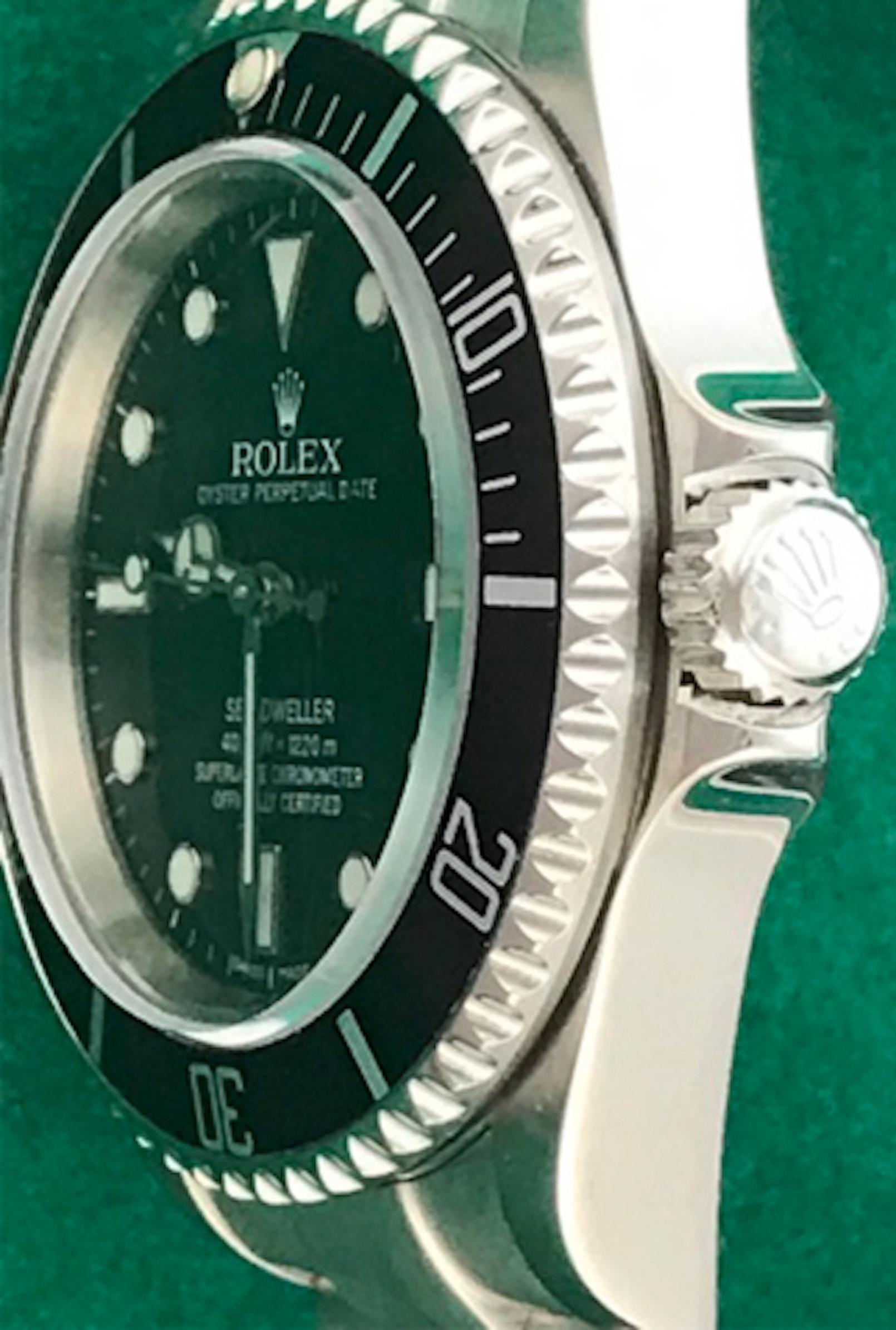 Rolex Stainless Steel Sea Dweller Oyster Perpetual Automatic Wristwatch 16600 In New Condition In Dallas, TX