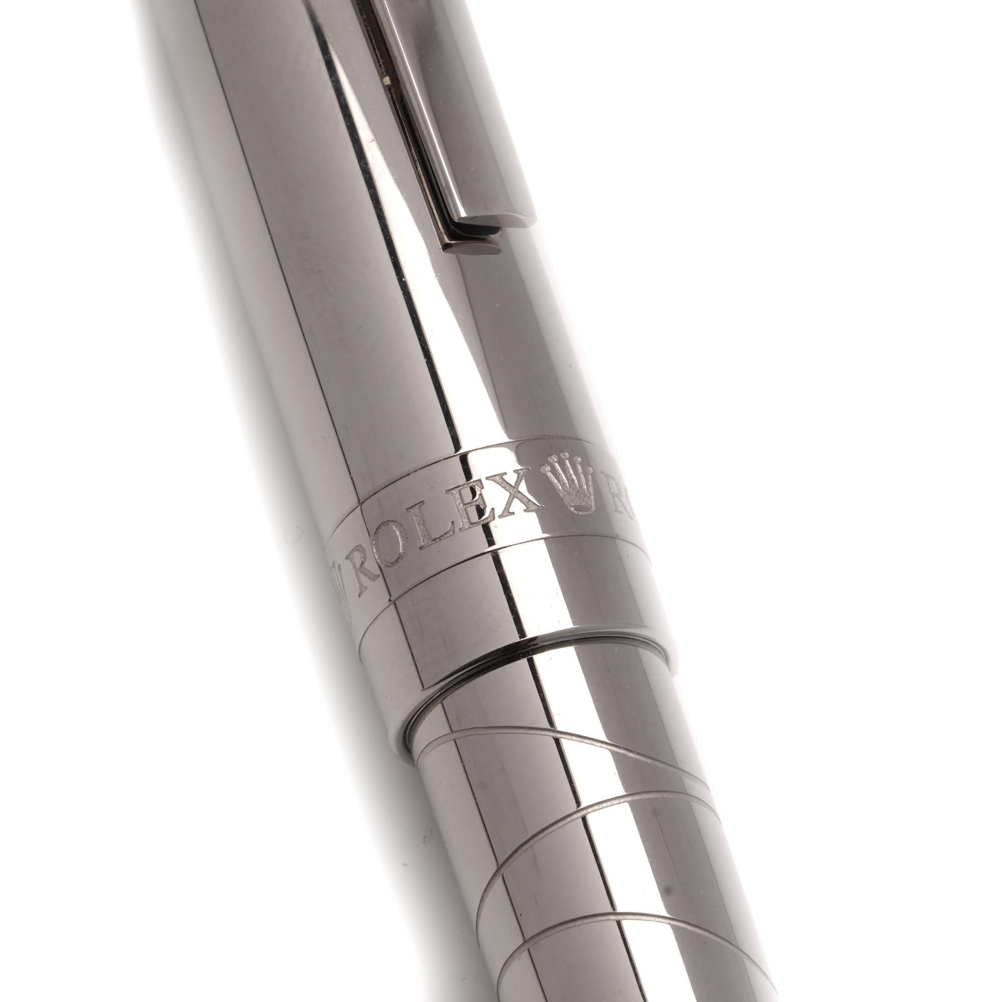 Swiss Rolex Stainless Steel Silver Ballpoint Pen