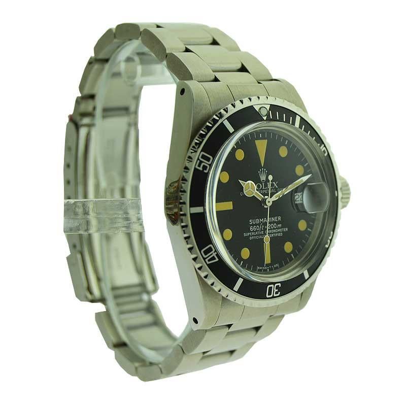 Rolex Stainless Steel Sub Mariner with Original Dial and Factory Service, 1978 In Excellent Condition In Long Beach, CA