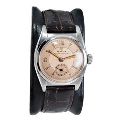 Rolex Stainless Steel Sub Seconds Bubble Back Watch, circa 1951