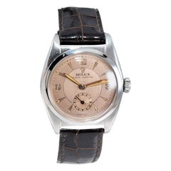 Rolex Stainless Steel Sub Seconds Bubble Back Watch, circa 1951