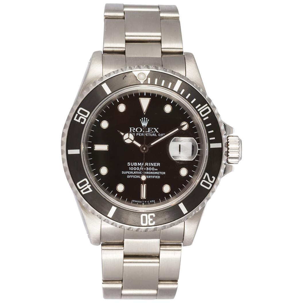 Rolex Stainless Steel Submariner 16610 Automatic Men's Watch