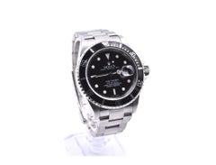 Rolex Stainless-Steel Submariner Black Dial Men’s Watch Ref 16610