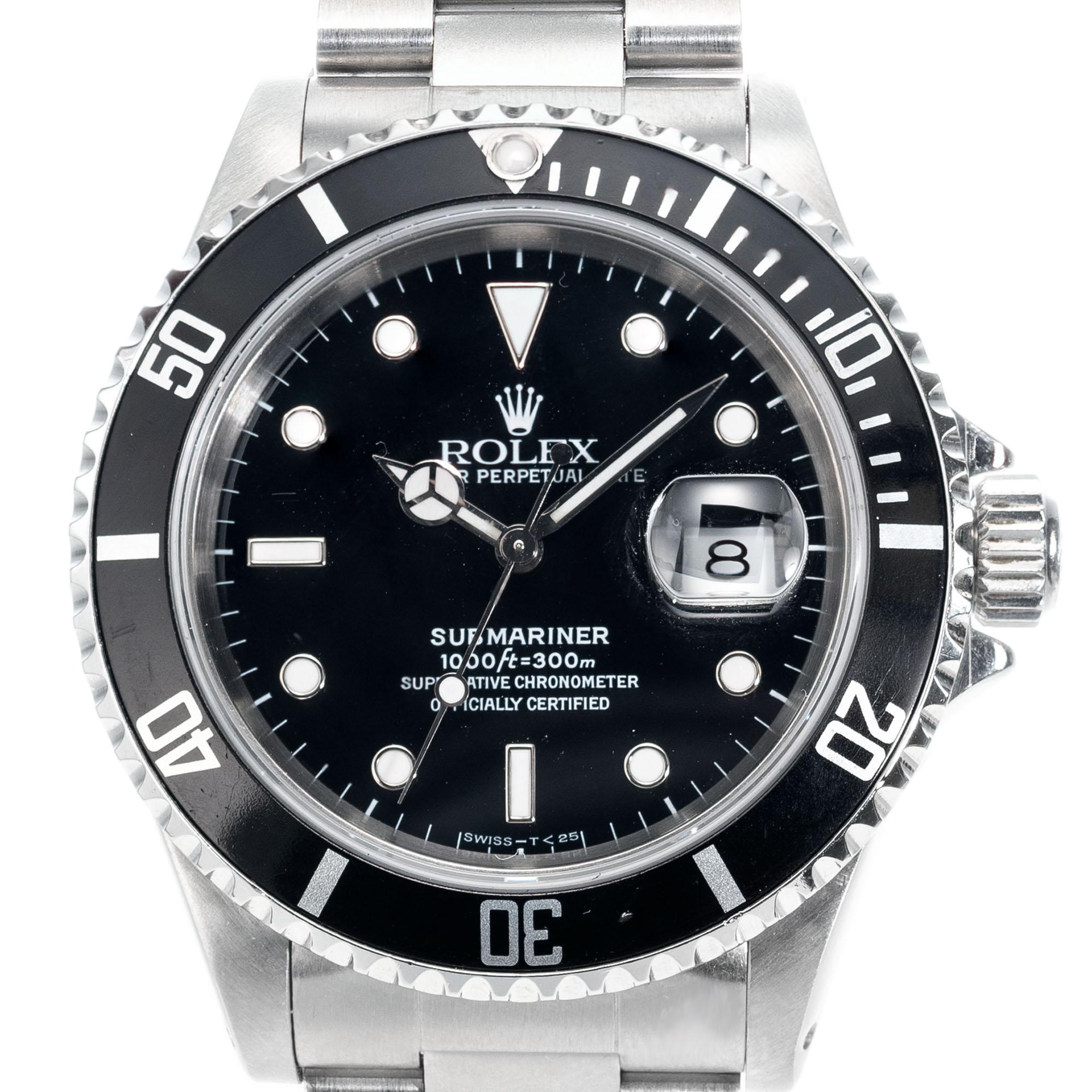 Rolex Montre-bracelet Submariner en acier inoxydable pour hommes en vente 1