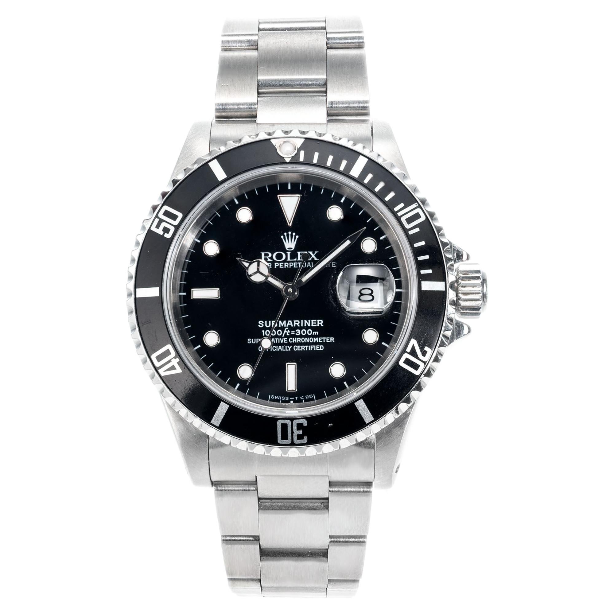 Rolex Stainless Steel Submariner Men's Wristwatch