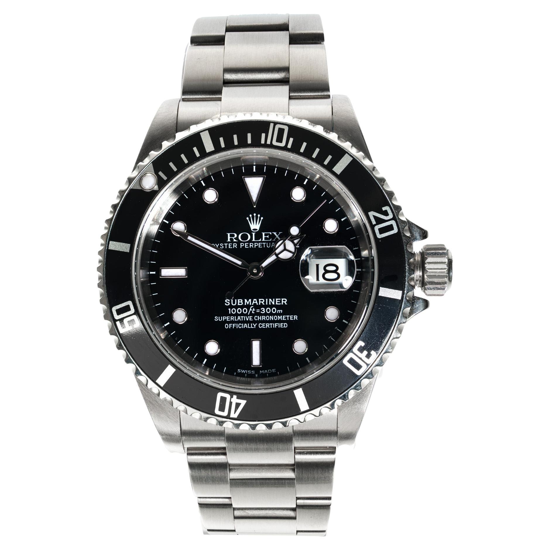 Rolex Stainless Steel Submariner Men's Wristwatch