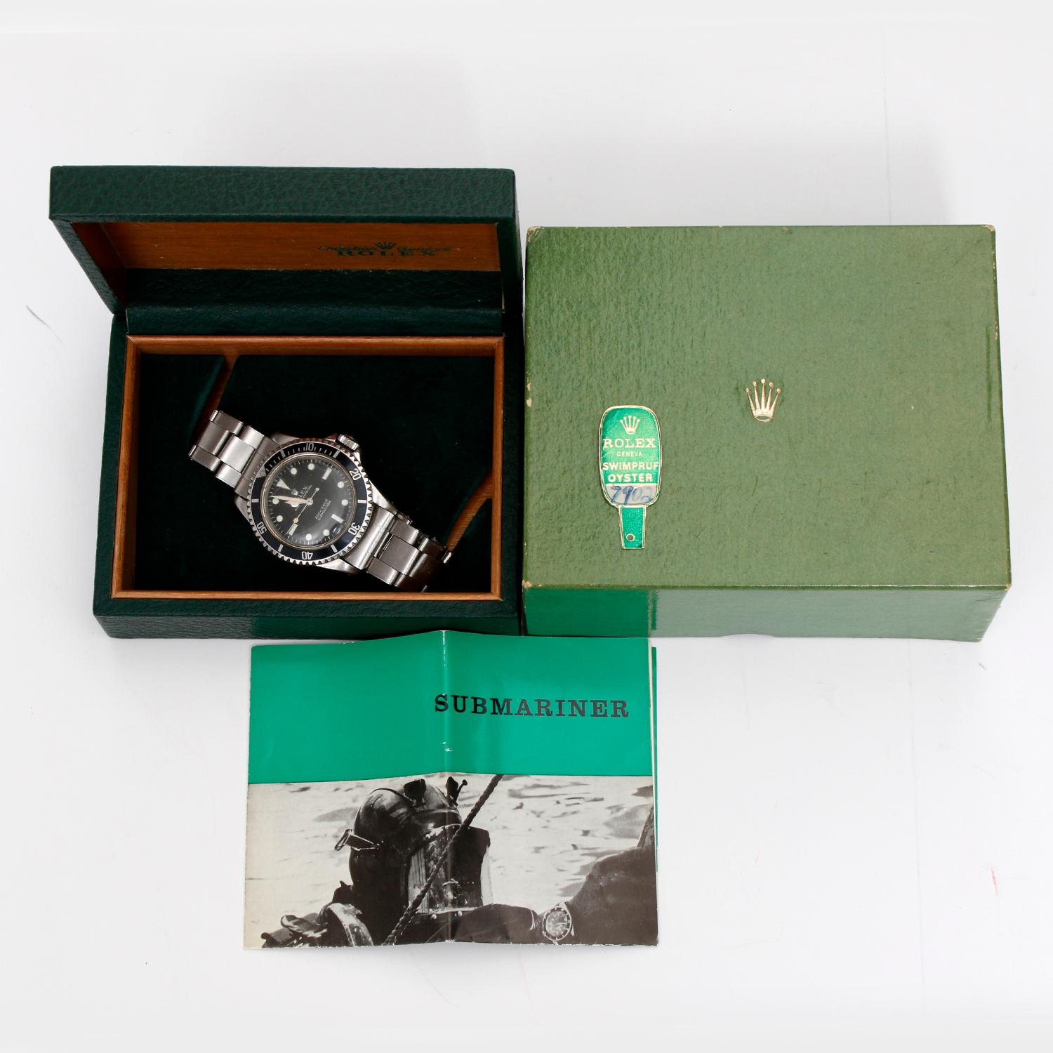 Men's Rolex Stainless Steel Submariner Vintage Automatic Wristwatch Ref 5513