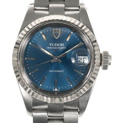 Rolex Stainless Steel Tudor Ladies Princess Oyster Date Wristwatch