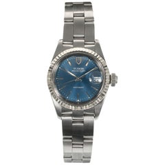 Rolex Stainless Steel Tudor Ladies Princess Oyster Date Wristwatch