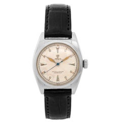 Rolex Stainless Steel Vintage Bubbleback Automatic Wristwatch Ref 6050 