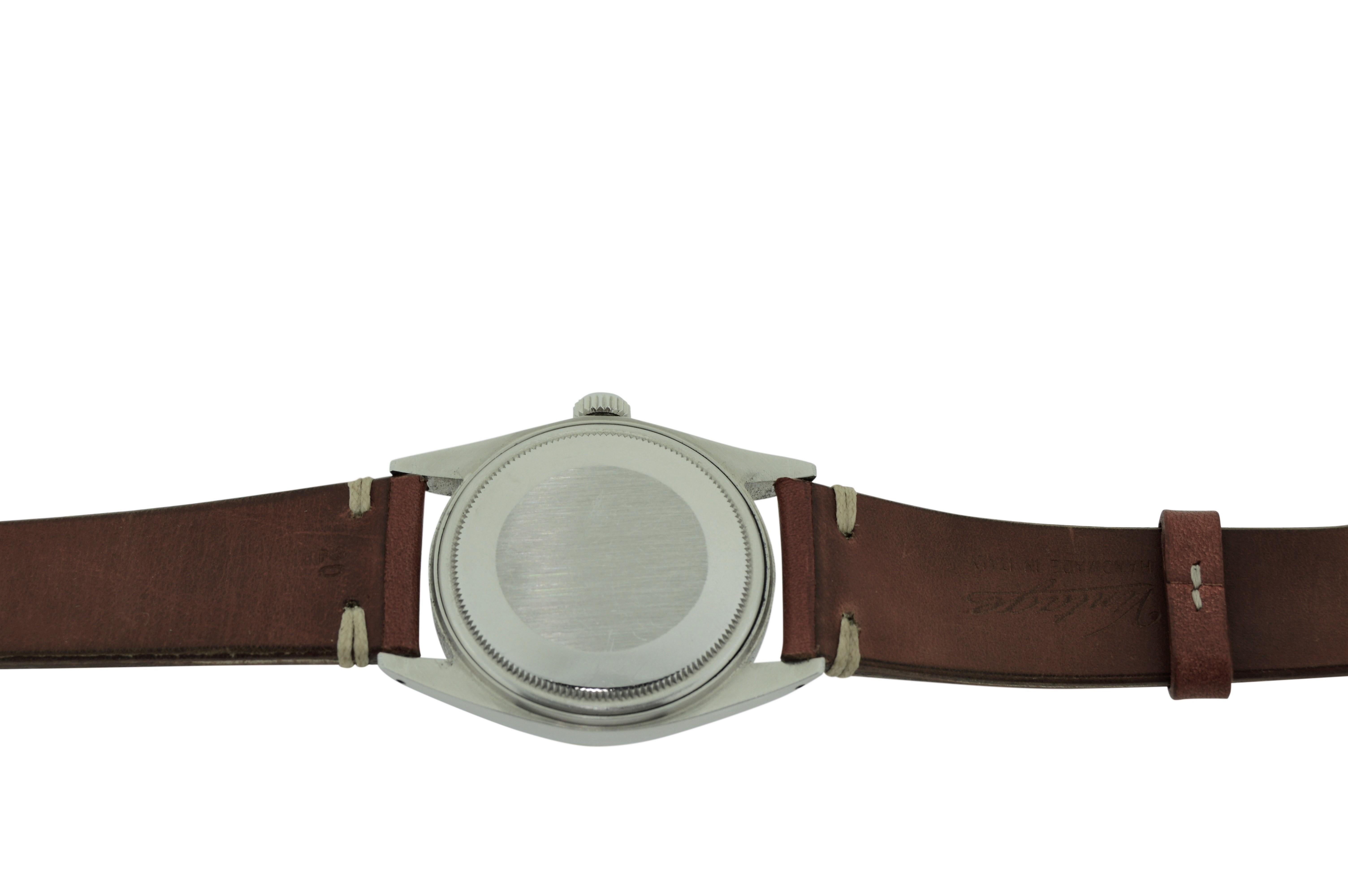 Rolex Stainless Steel White Gold Bezel Datejust Watch, circa 1962-1963 1