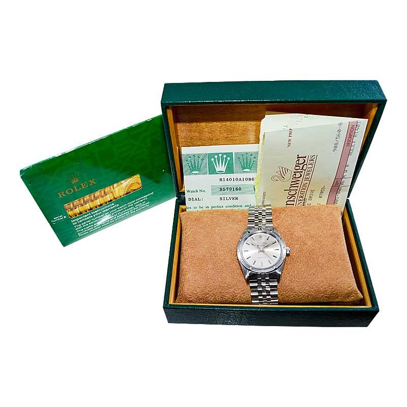 Rolex Stainless Steel with Box and Papers from 1996 For Sale 10