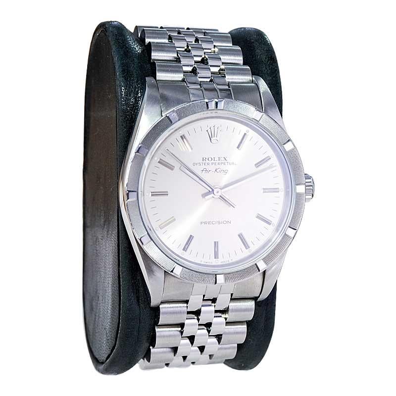 Modernist Rolex Stainless Steel with Box and Papers from 1996 For Sale