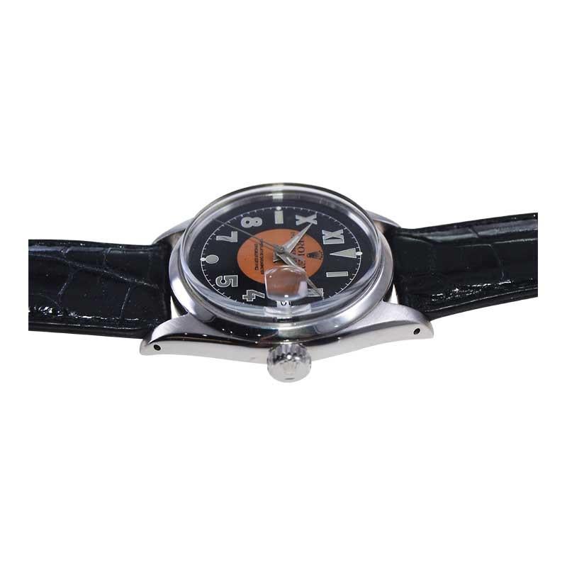 Rolex Stainless Steel with Custom Finished Rolex Style Romabic Dial from 1957 2