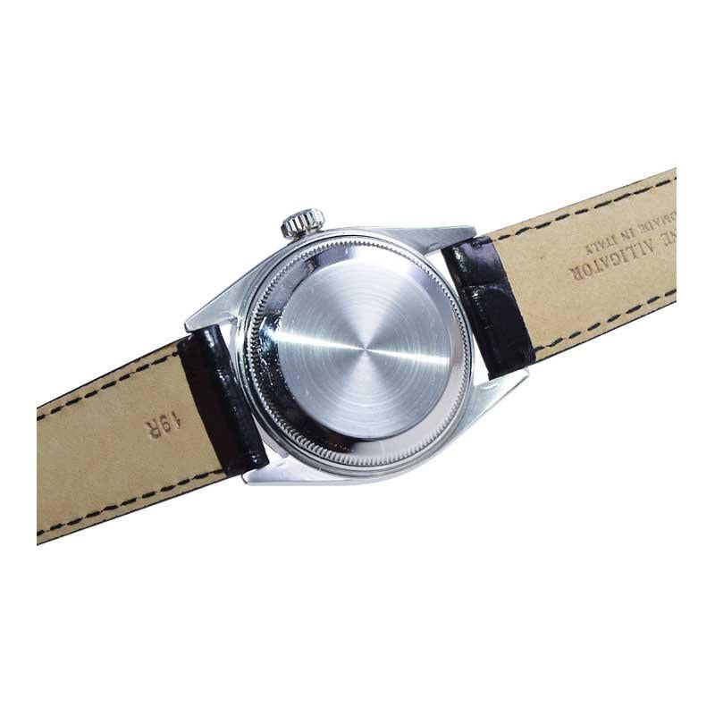 Rolex Stainless Steel with Custom Finished Rolex Style Romabic Dial from 1957 3