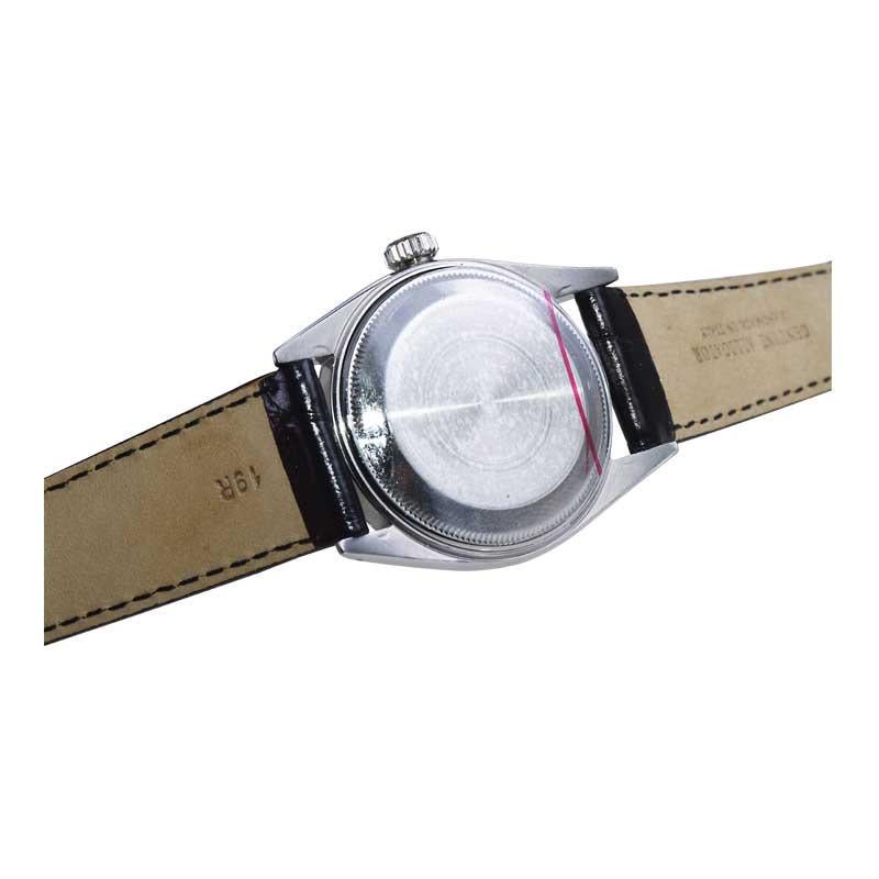 Rolex Stainless Steel with Custom Finished Rolex Style Romabic Dial from 1957 4