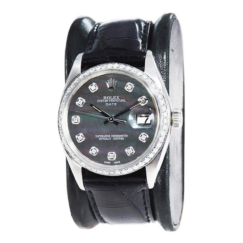FACTORY / HOUSE: Rolex Watch Company
STYLE / REFERENCE: Datejust / Reference 1601 
METAL / MATERIAL: Stainless Steel
CIRCA / YEAR: 1970's
DIMENSIONS / SIZE: Length 42mm x Diameter 35mm
MOVEMENT / CALIBER: Perpetual Winding / 26 Jewels / Caliber